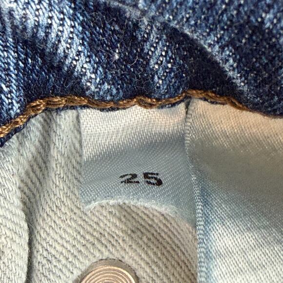 Reformation Serena High Skinny Jeans  Medium Wash Button Fly Size 25 - Picture 8 of 9